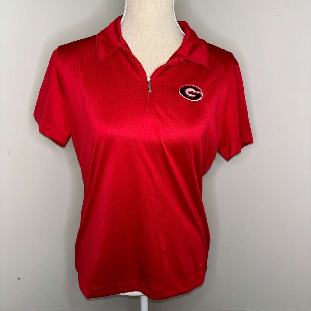 Nike Golf University of Georgia Bulldogs red short sleeve shirt size Medium 8-10
